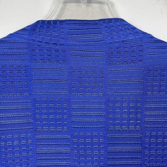 Ming Wang Jacket & Tank Top Twin Set Size XL Cobalt Blue Textured Career Office - Picture 11 of 13